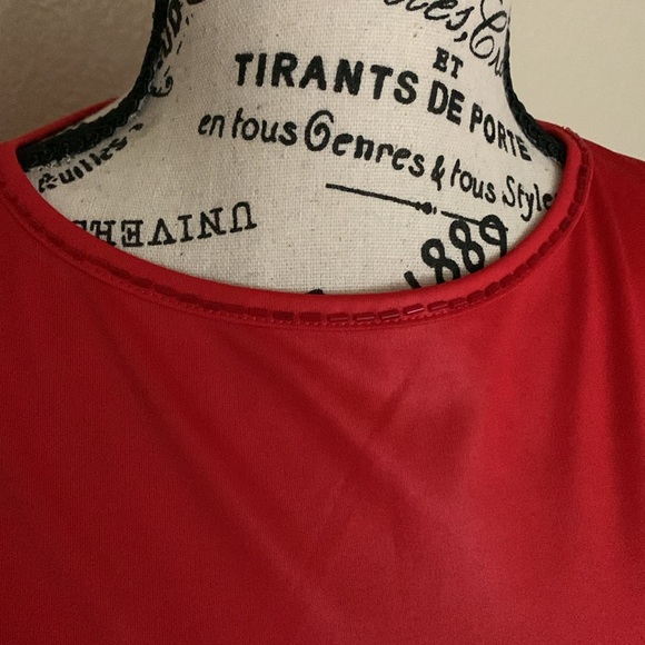 Hourglass Cut Out Maxi Wet Red Dress Split Sides - Picture 8 of 8